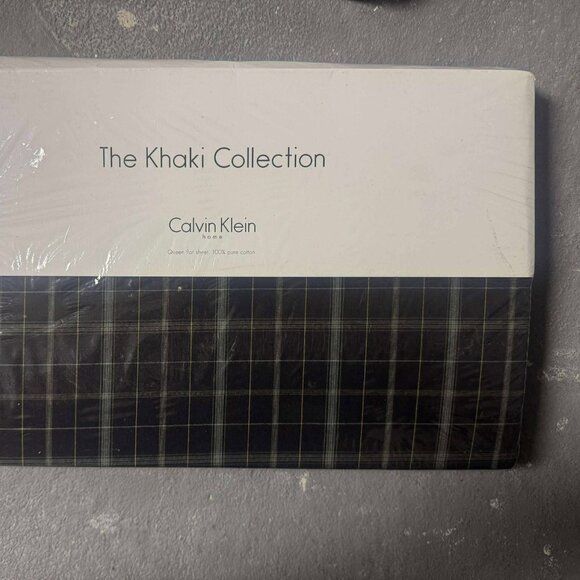 New Calvin Klein Plaid Multicolor QUEEN Flat Sheet ONLY - Picture 3 of 3